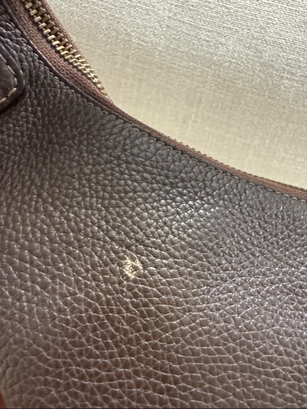 COACH Chocolate Brown Pebbled Leather Hobo Shoulder Bag Y2K Boho Slouch Purse - Picture 10 of 11